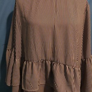 Striped Flounce top